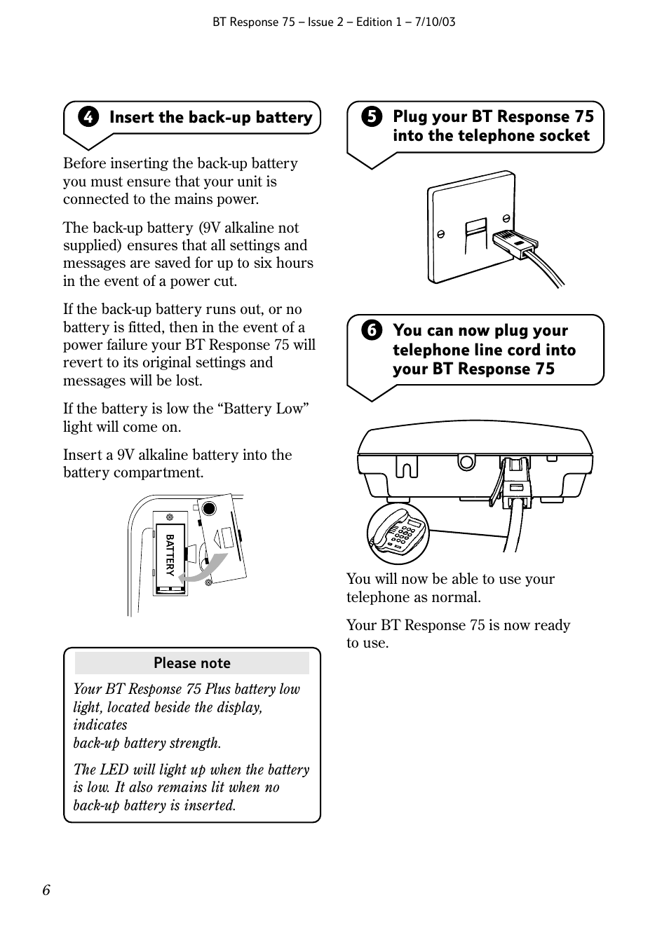 BT 75 User Manual | Page 8 / 32