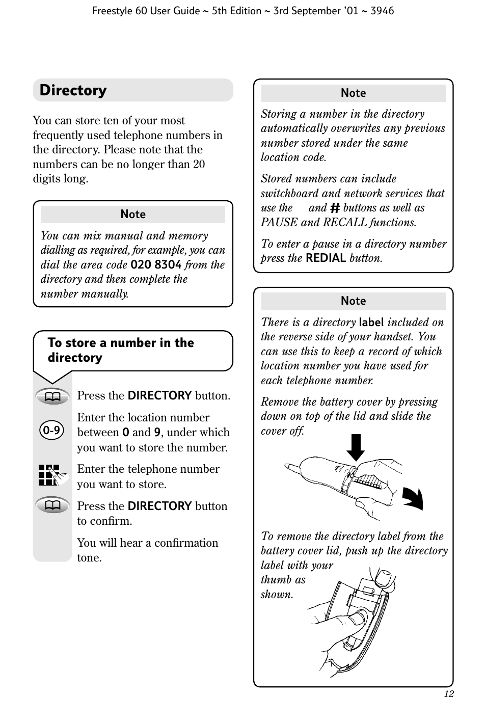 Directory | BT Freestyle 60 User Manual | Page 15 / 32