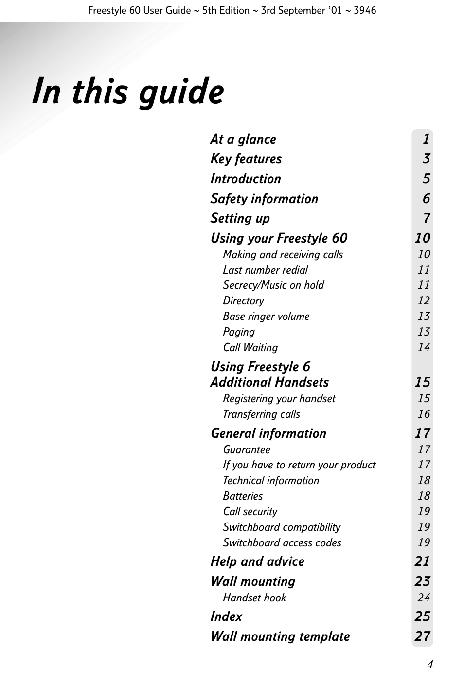 BT Freestyle 60 User Manual | Page 7 / 32
