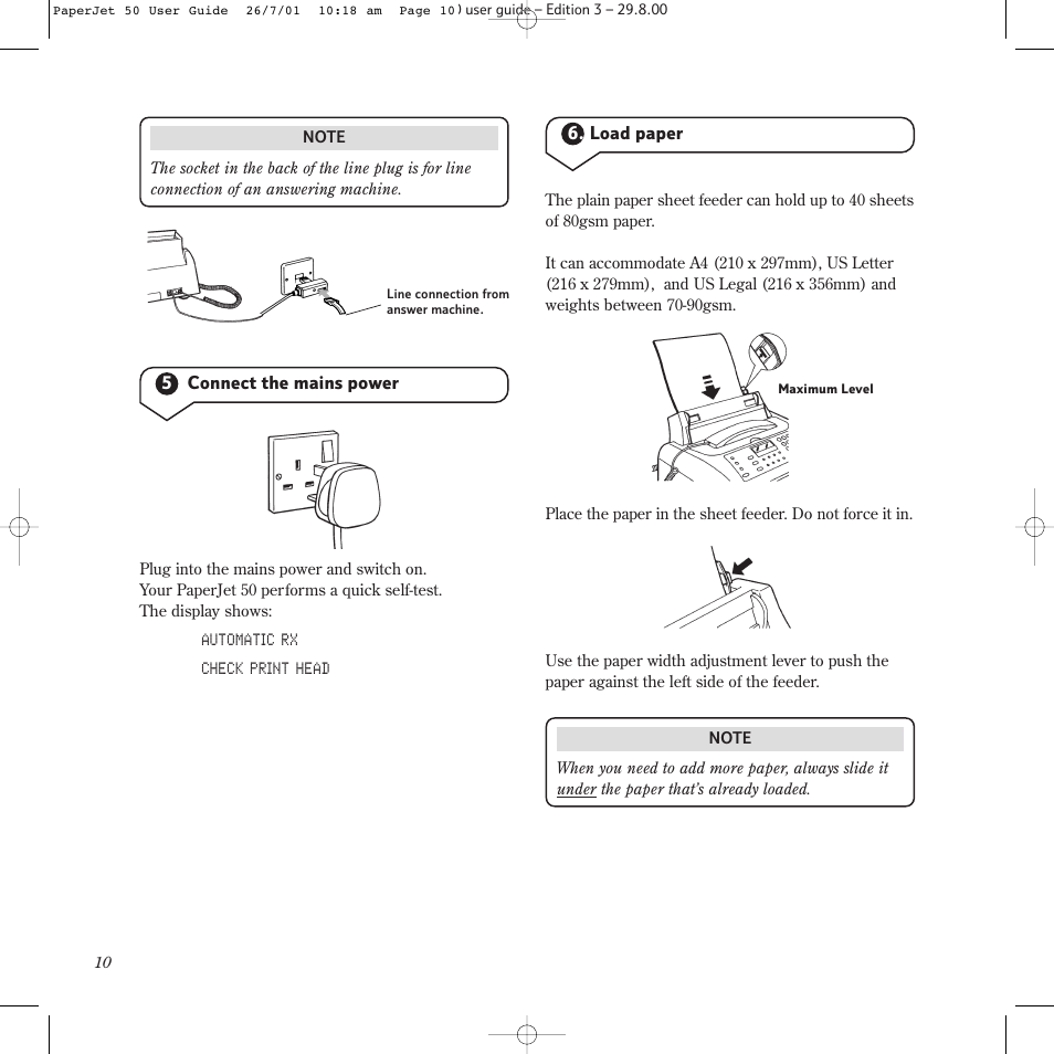 BT paperjet 50 User Manual | Page 12 / 56