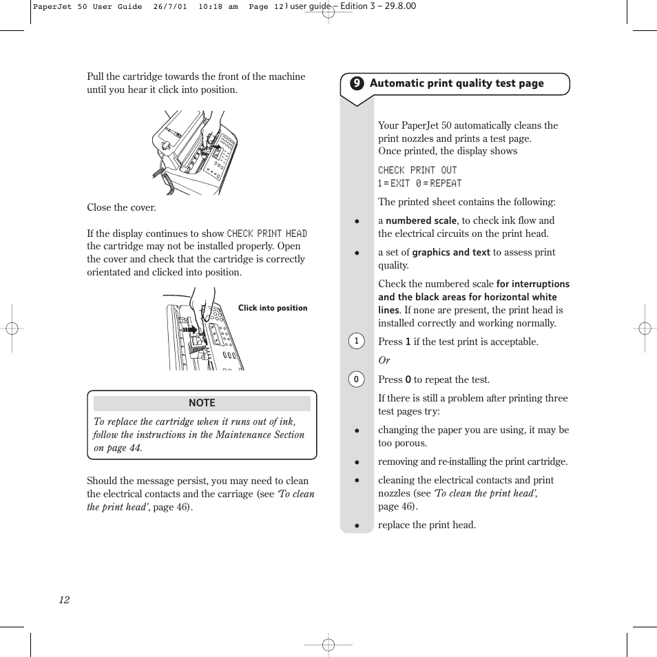 BT paperjet 50 User Manual | Page 14 / 56