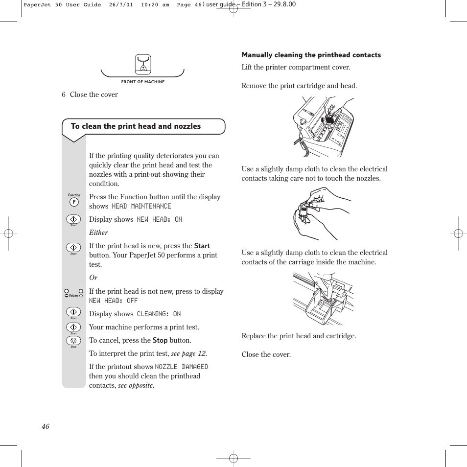 BT paperjet 50 User Manual | Page 48 / 56