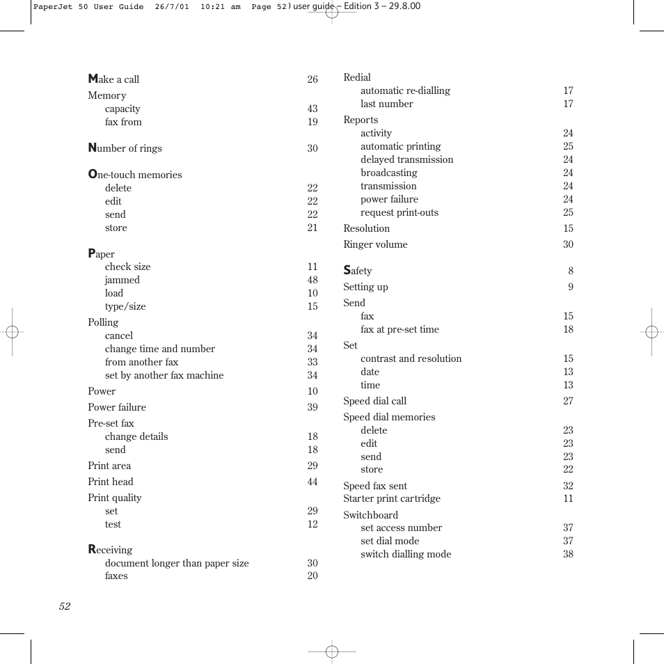 BT paperjet 50 User Manual | Page 54 / 56