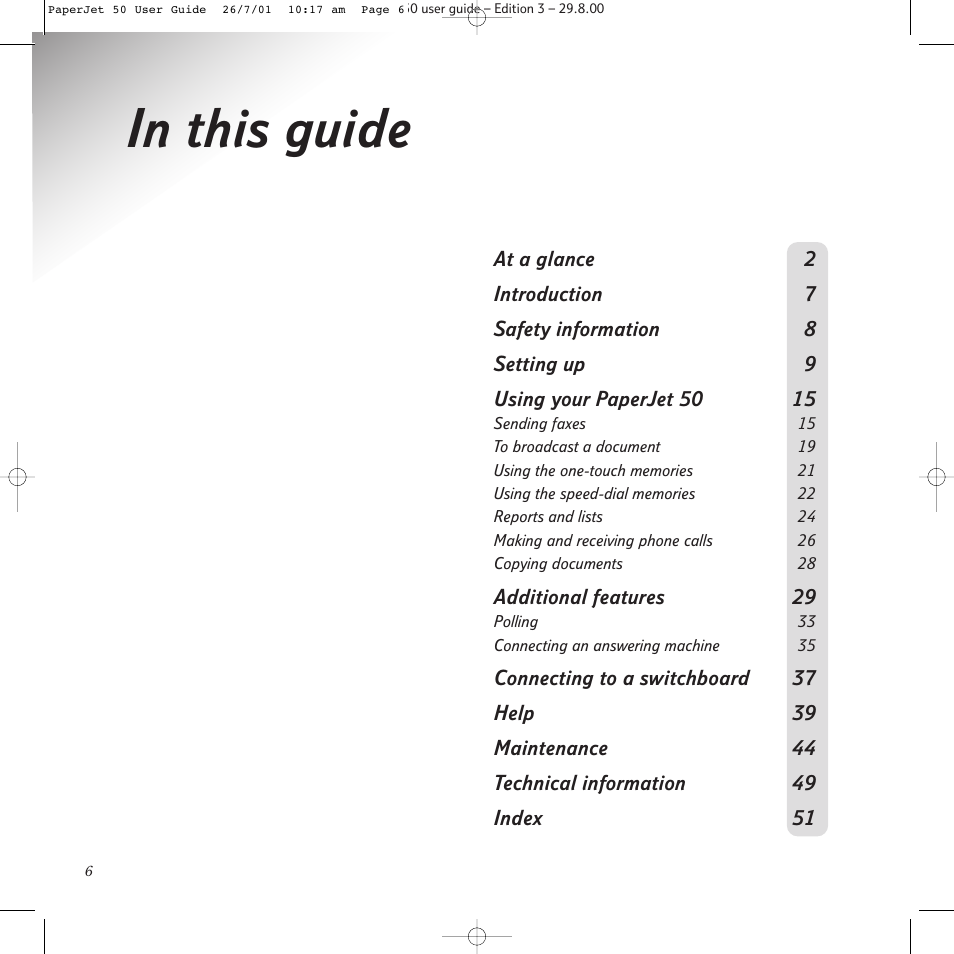 BT paperjet 50 User Manual | Page 8 / 56
