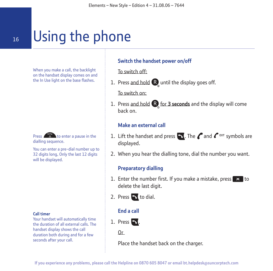 Using the phone | BT Digital Cordless Telephone User Manual | Page 16 / 72