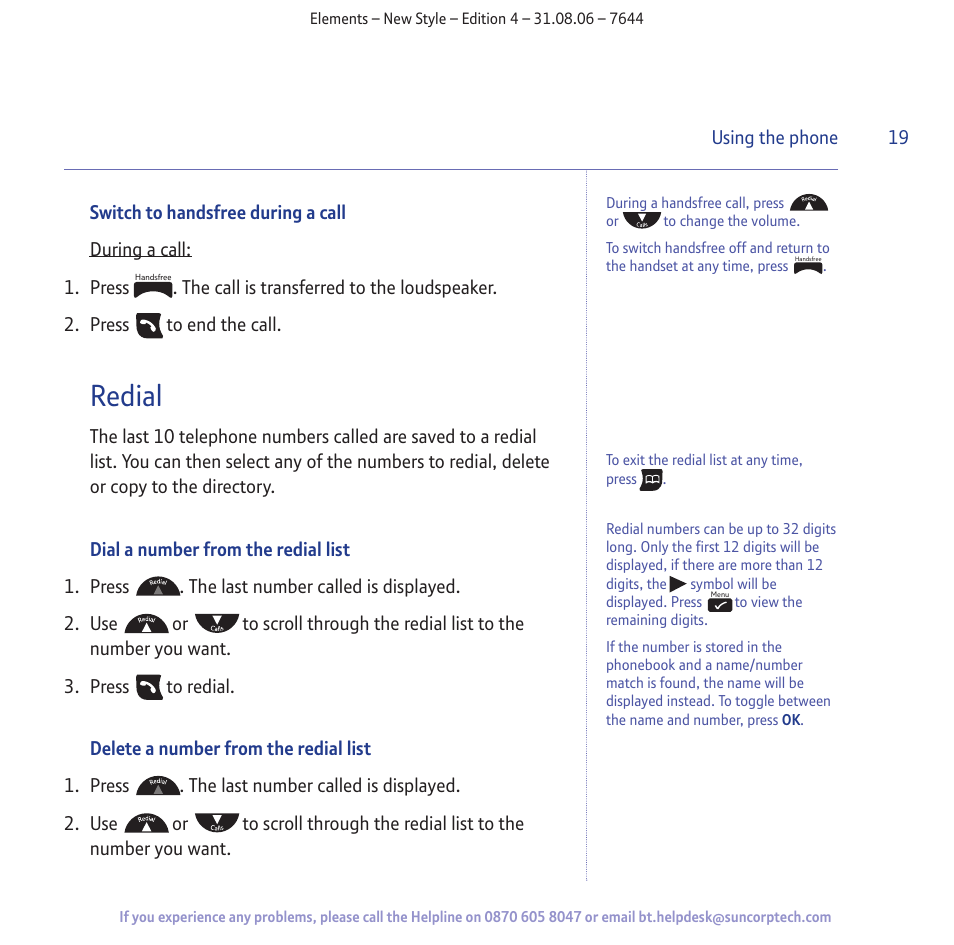 Redial | BT Digital Cordless Telephone User Manual | Page 19 / 72