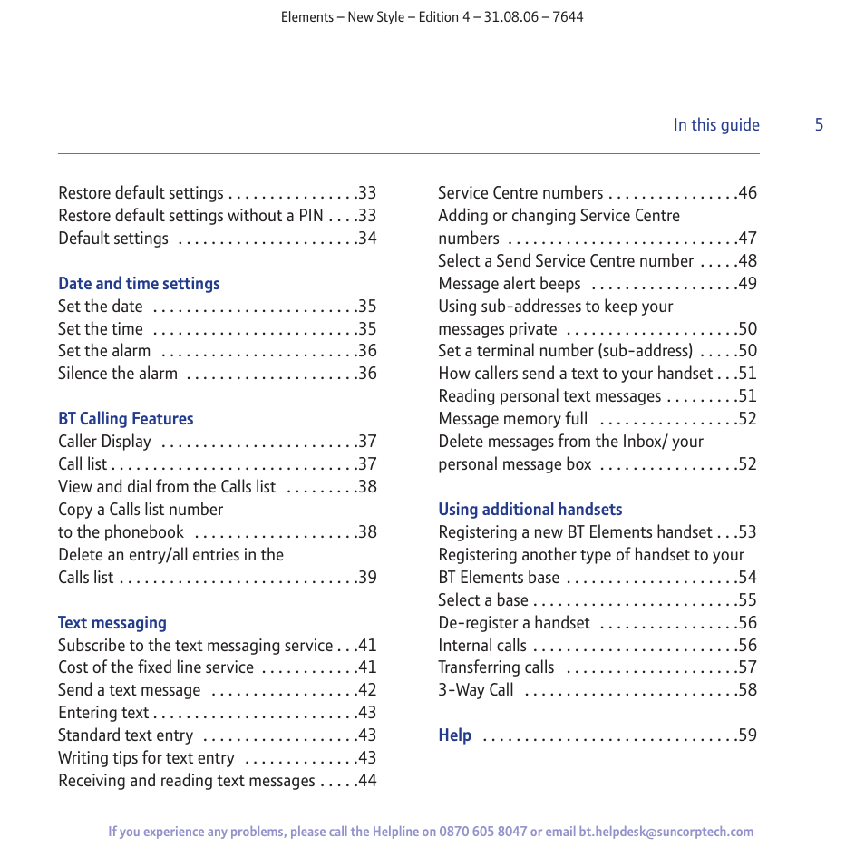 BT Digital Cordless Telephone User Manual | Page 5 / 72