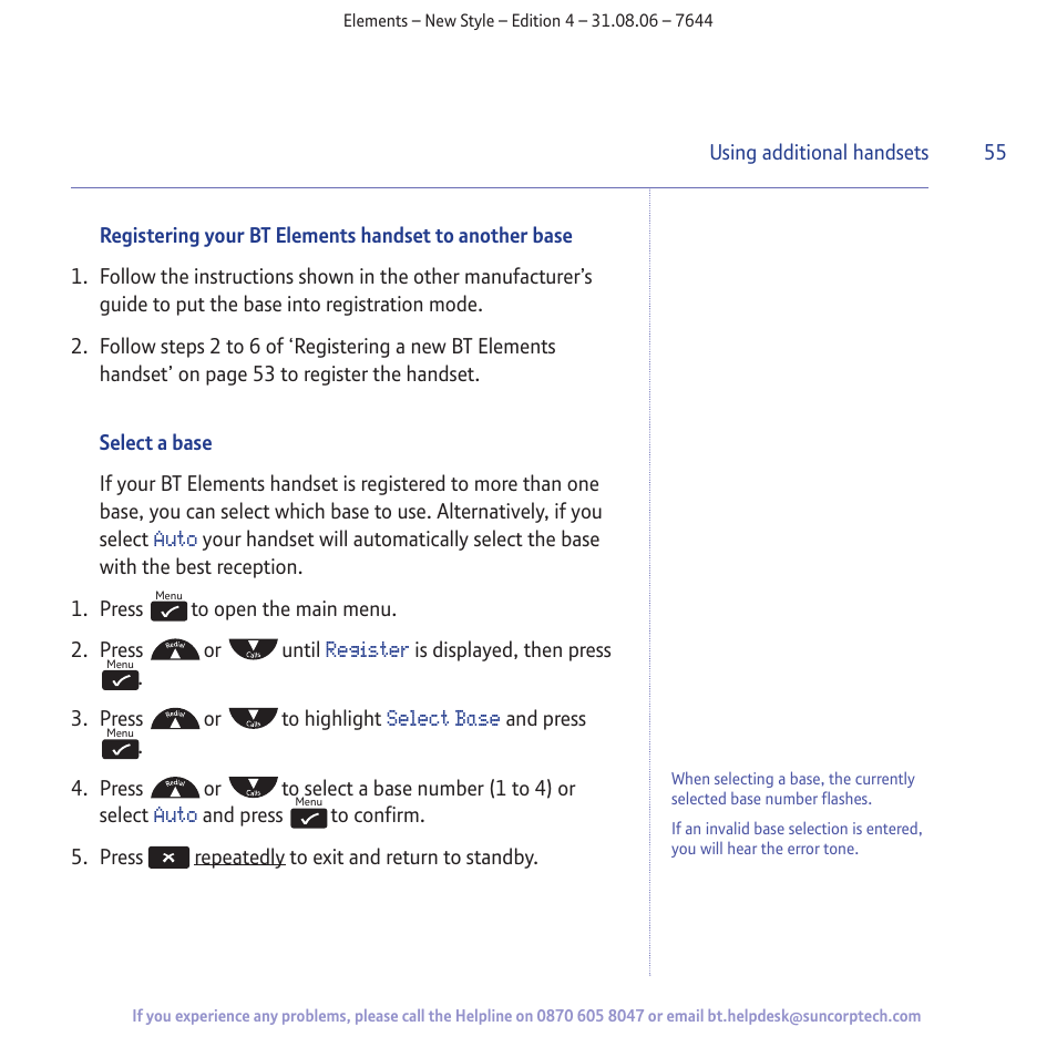 BT Digital Cordless Telephone User Manual | Page 55 / 72