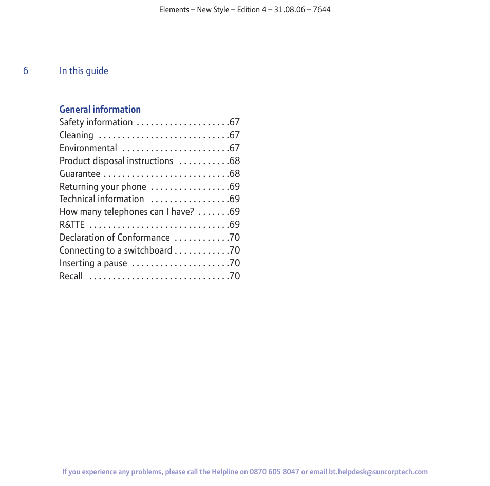 BT Digital Cordless Telephone User Manual | Page 6 / 72