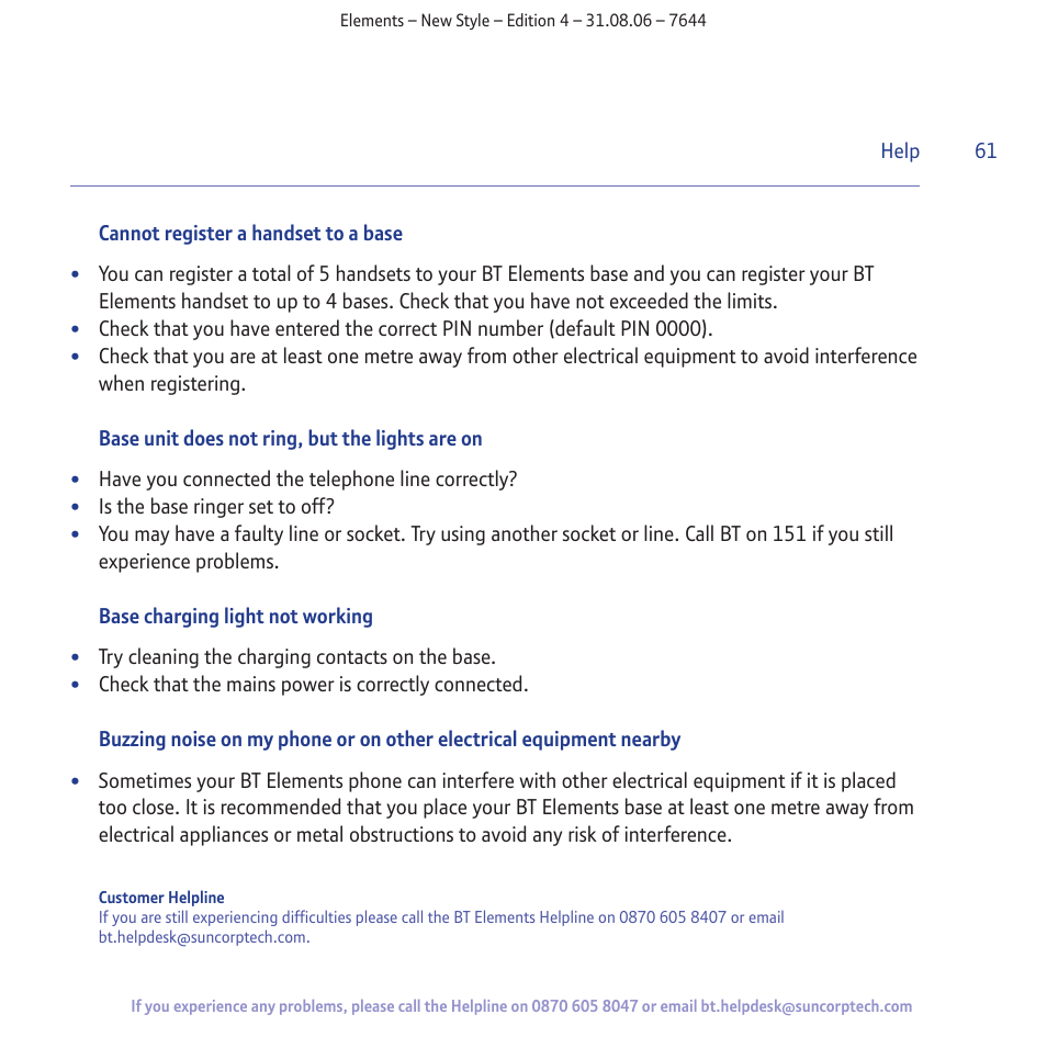 BT Digital Cordless Telephone User Manual | Page 61 / 72