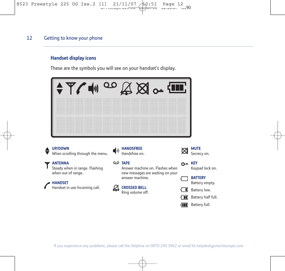 BT Freestyle 255 User Manual | Page 12 / 60