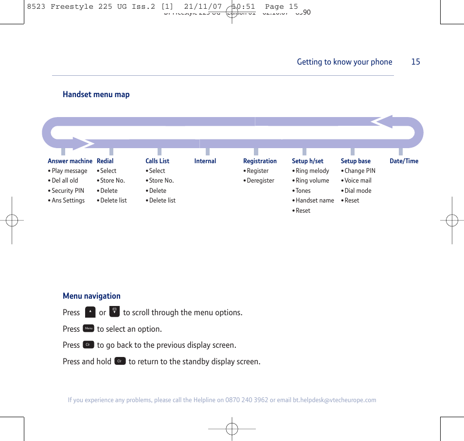 BT Freestyle 255 User Manual | Page 15 / 60