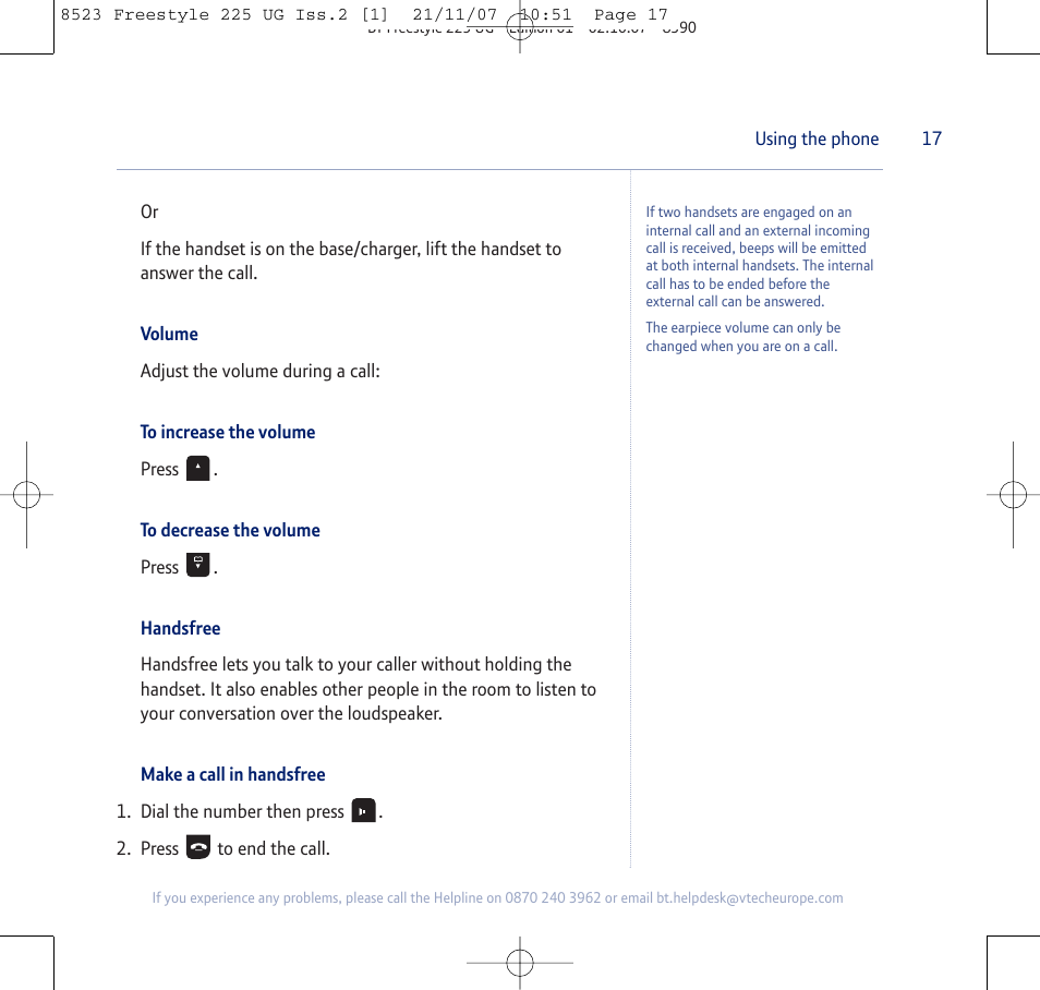 BT Freestyle 255 User Manual | Page 17 / 60