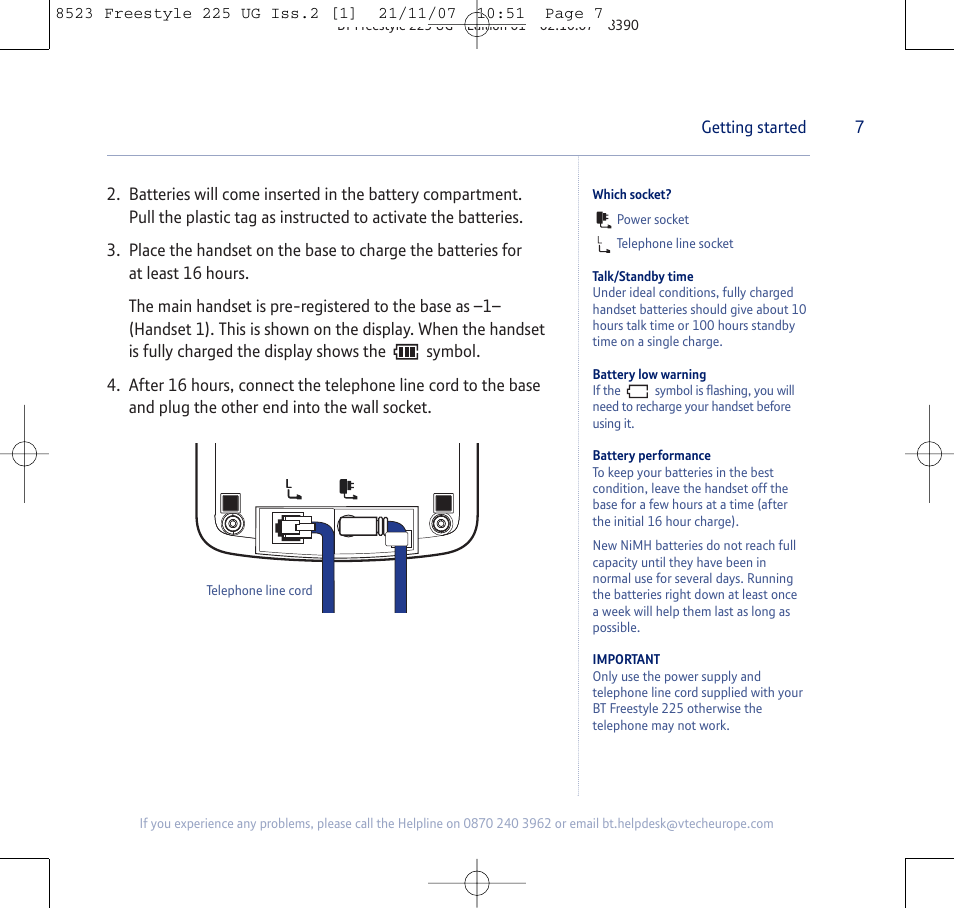 BT Freestyle 255 User Manual | Page 7 / 60