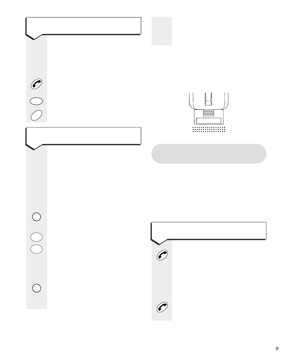 Using the loudspeaker for handsfree operation, Press buttons in order shown | BT Converse 2-line Telephone User Manual | Page 12 / 25