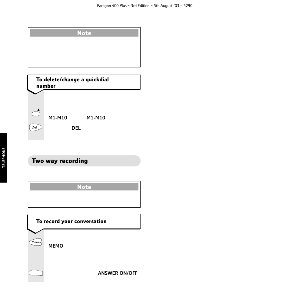 Two way recording | BT 400 Plus User Manual | Page 15 / 31