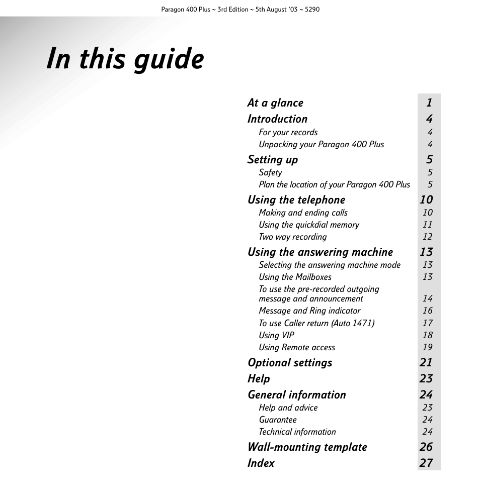 BT 400 Plus User Manual | Page 6 / 31