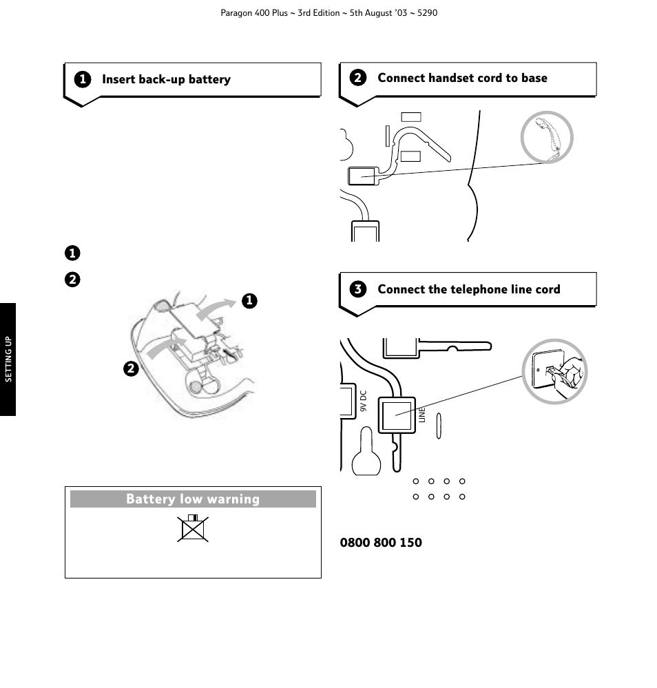 Battery low warning | BT 400 Plus User Manual | Page 9 / 31