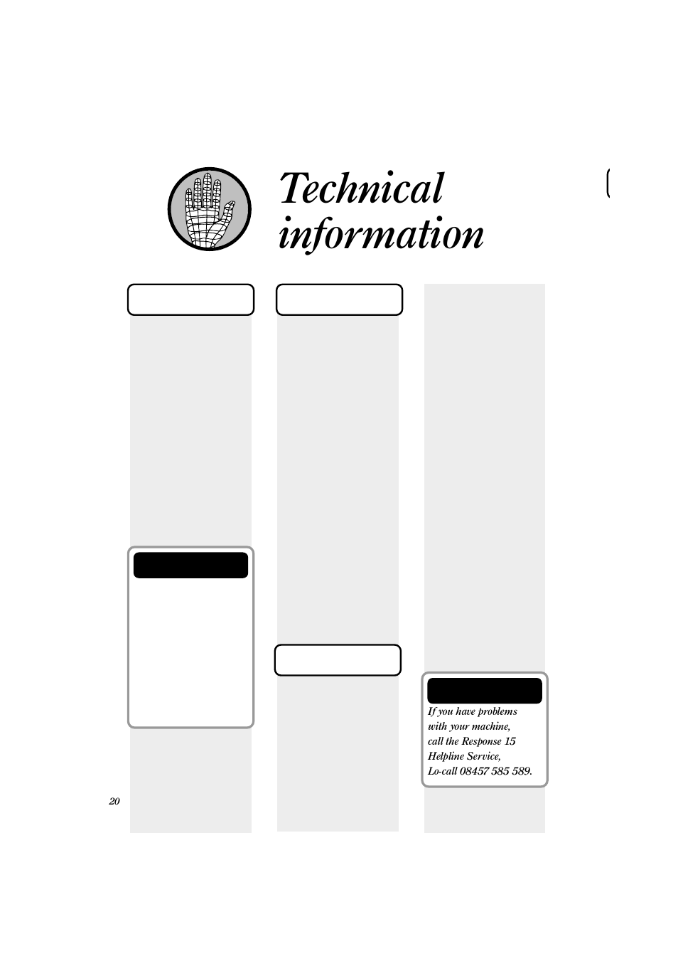 Technical information | BT Response 15+ User Manual | Page 24 / 28