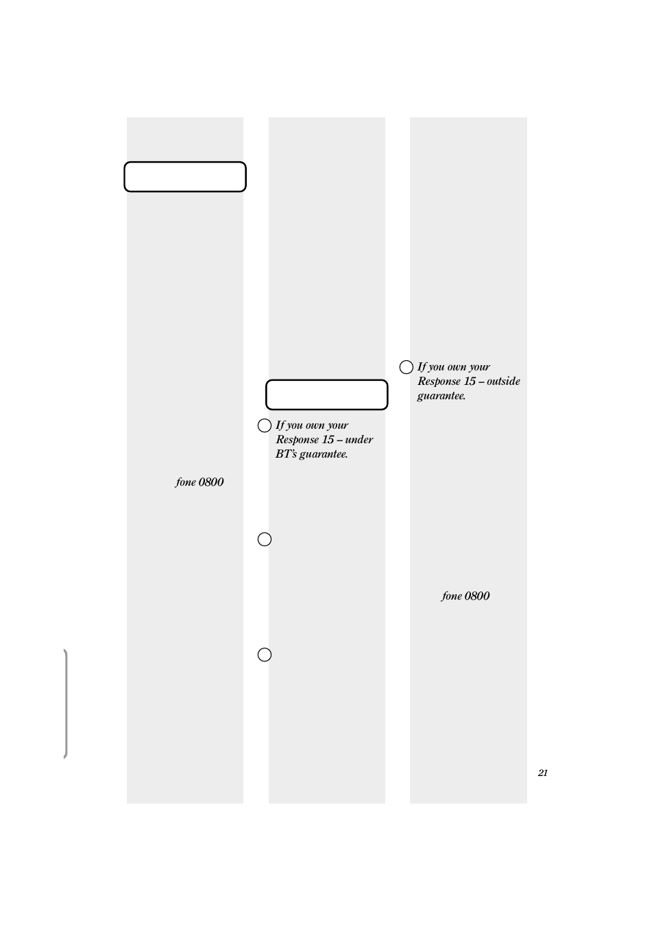 BT Response 15+ User Manual | Page 25 / 28