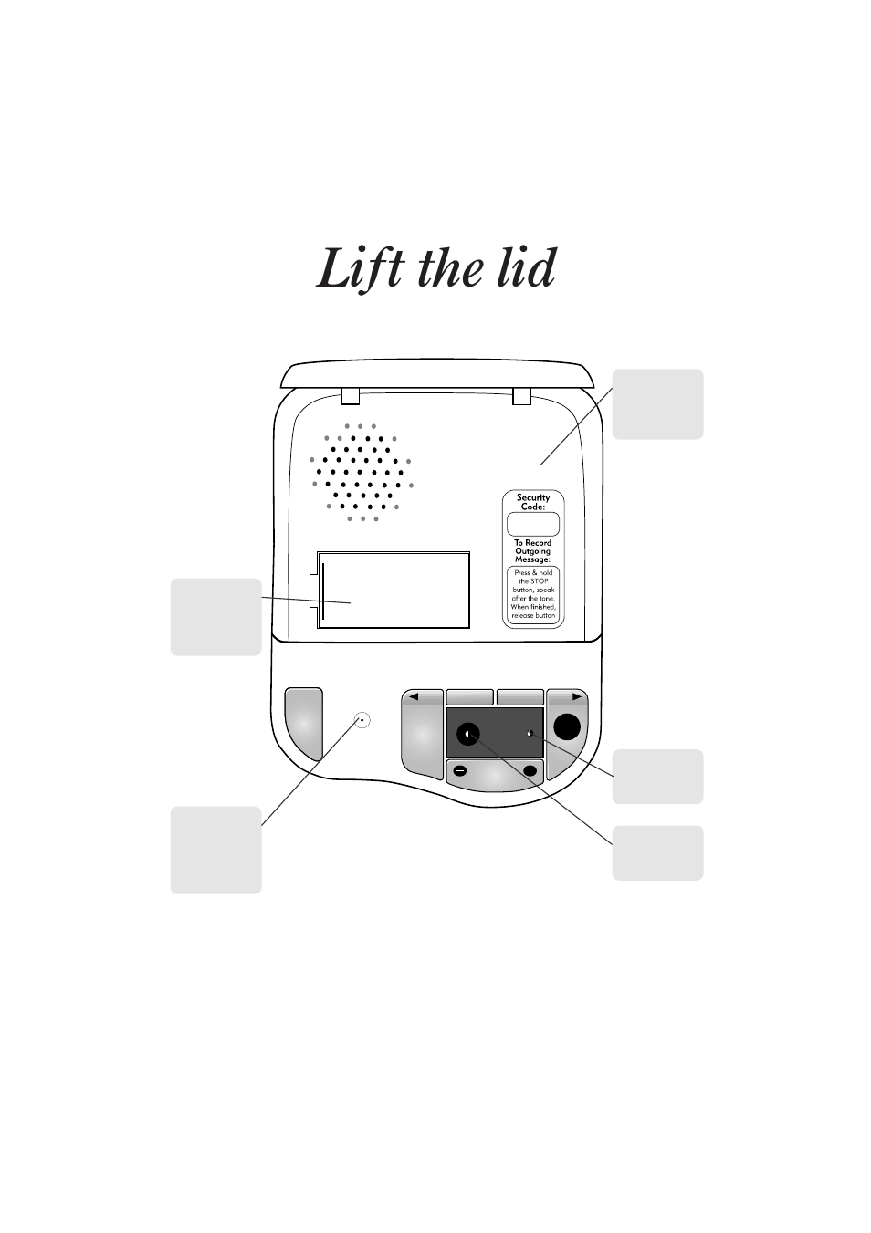 Lift the lid | BT Response 15+ User Manual | Page 5 / 28