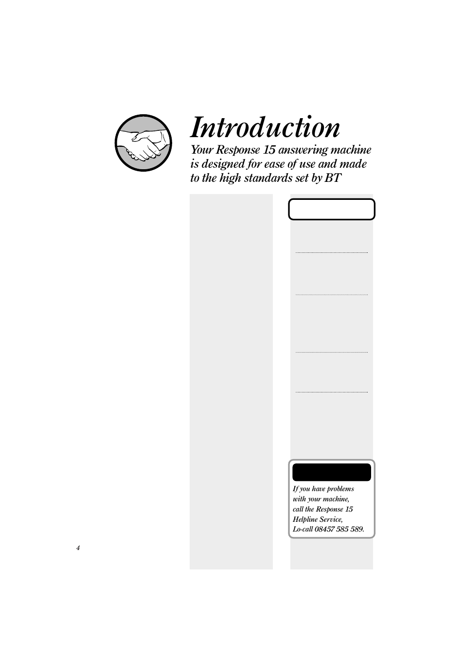 Introduction | BT Response 15+ User Manual | Page 8 / 28