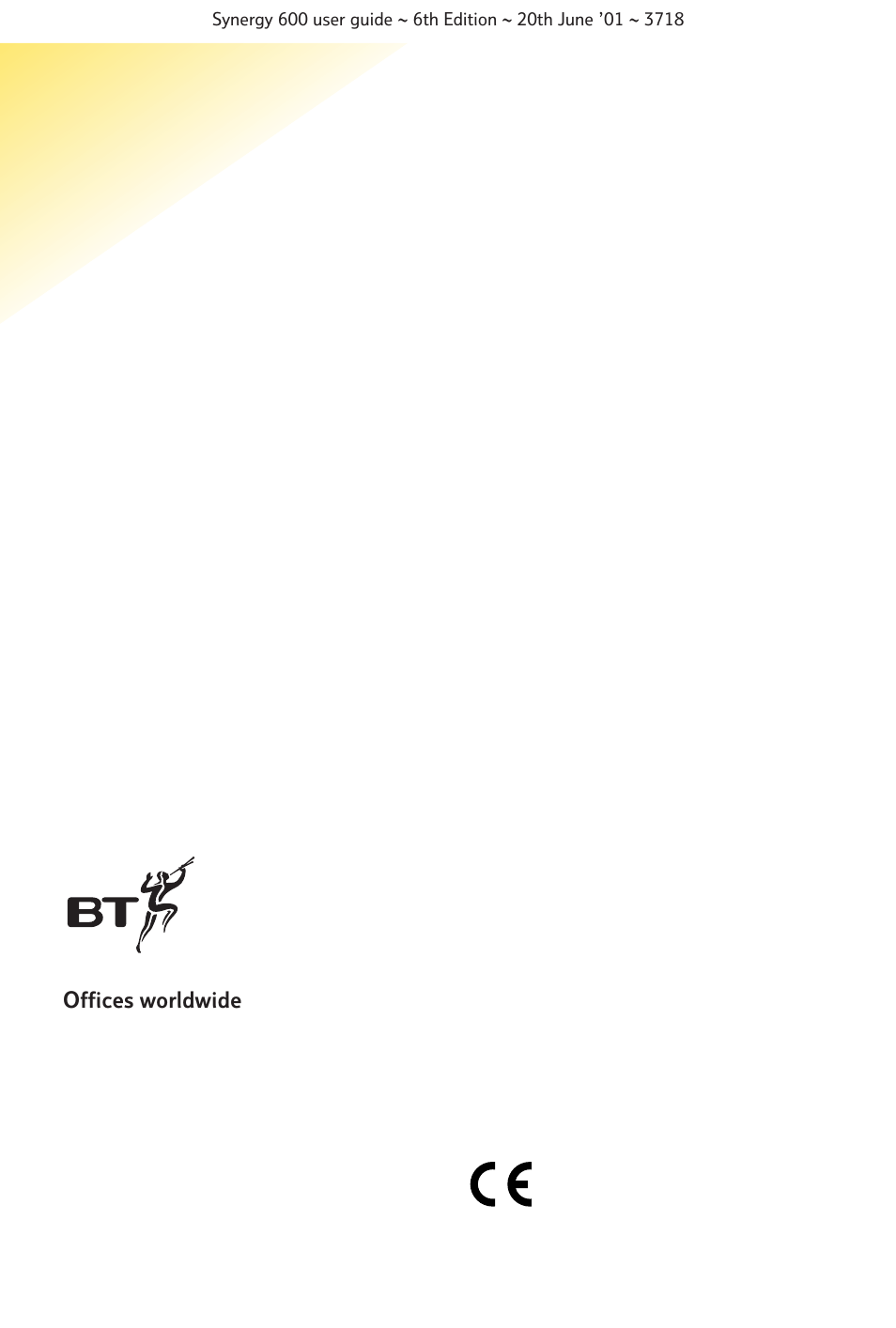 Offices worldwide | BT 600 User Manual | Page 41 / 41