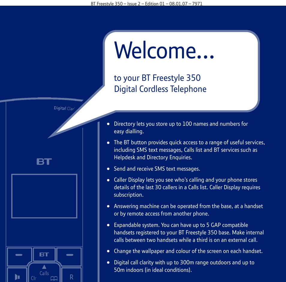 Welcome | BT Freestyle 350 User Manual | Page 2 / 74