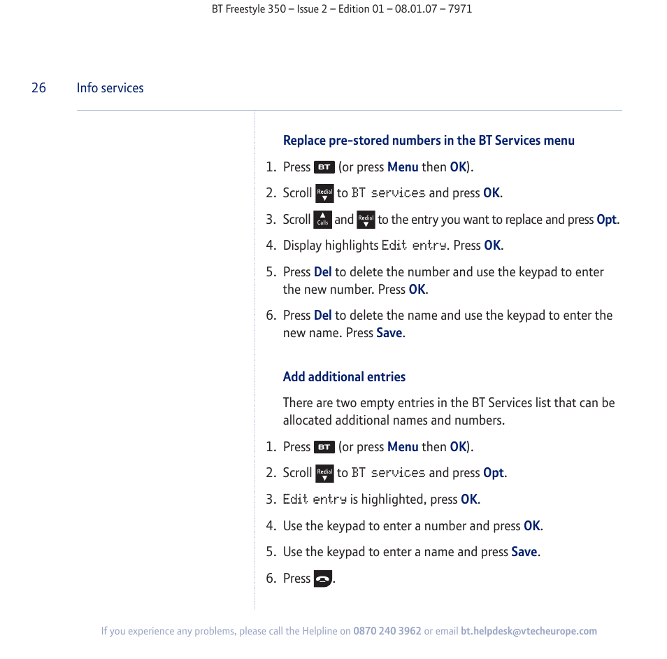 BT Freestyle 350 User Manual | Page 26 / 74