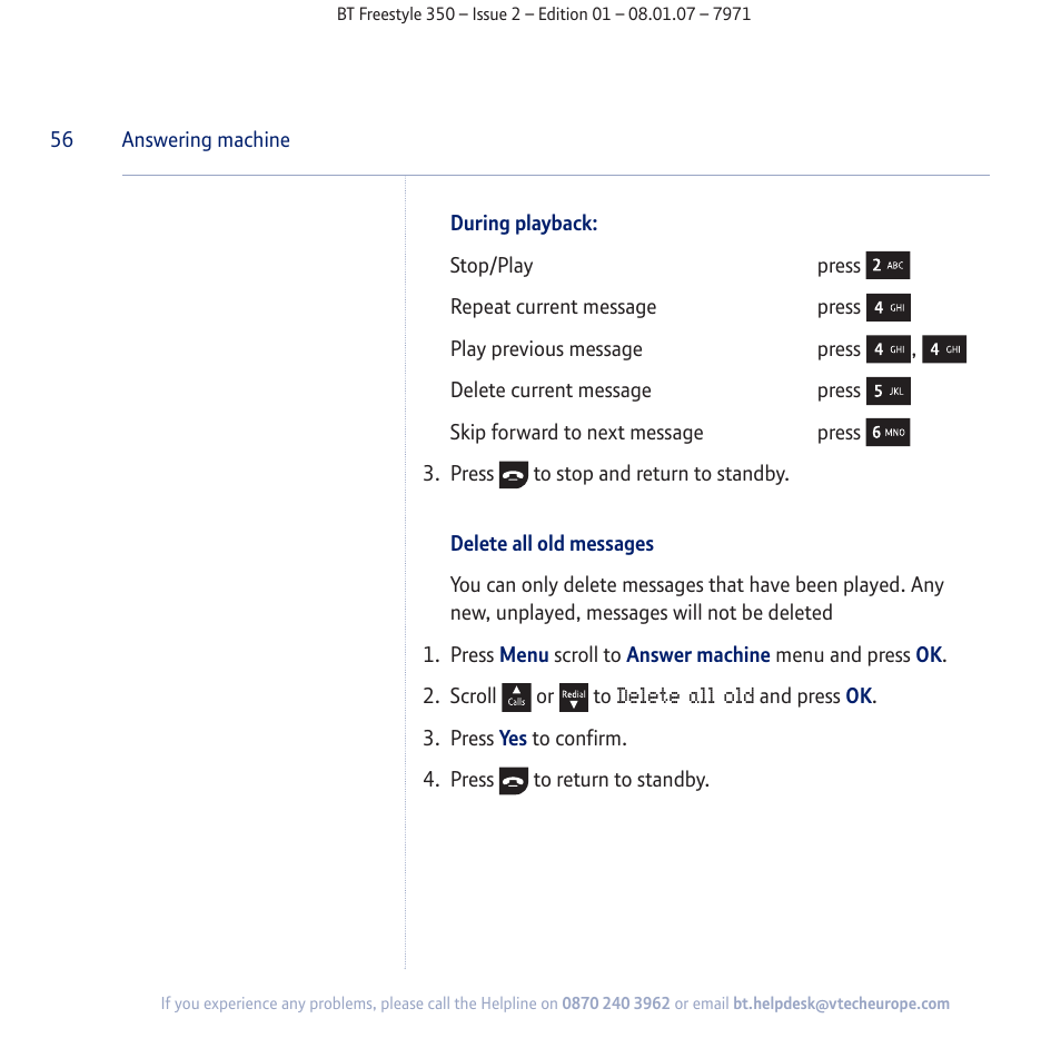 BT Freestyle 350 User Manual | Page 56 / 74