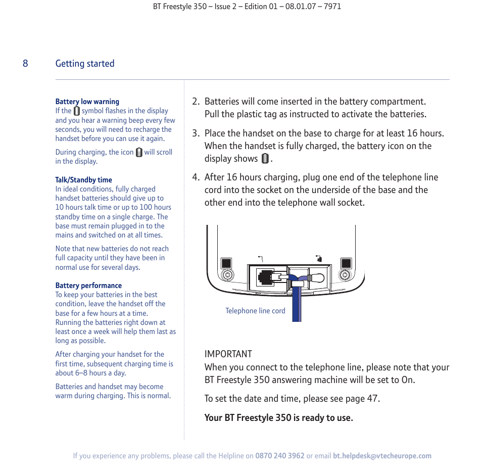 BT Freestyle 350 User Manual | Page 8 / 74