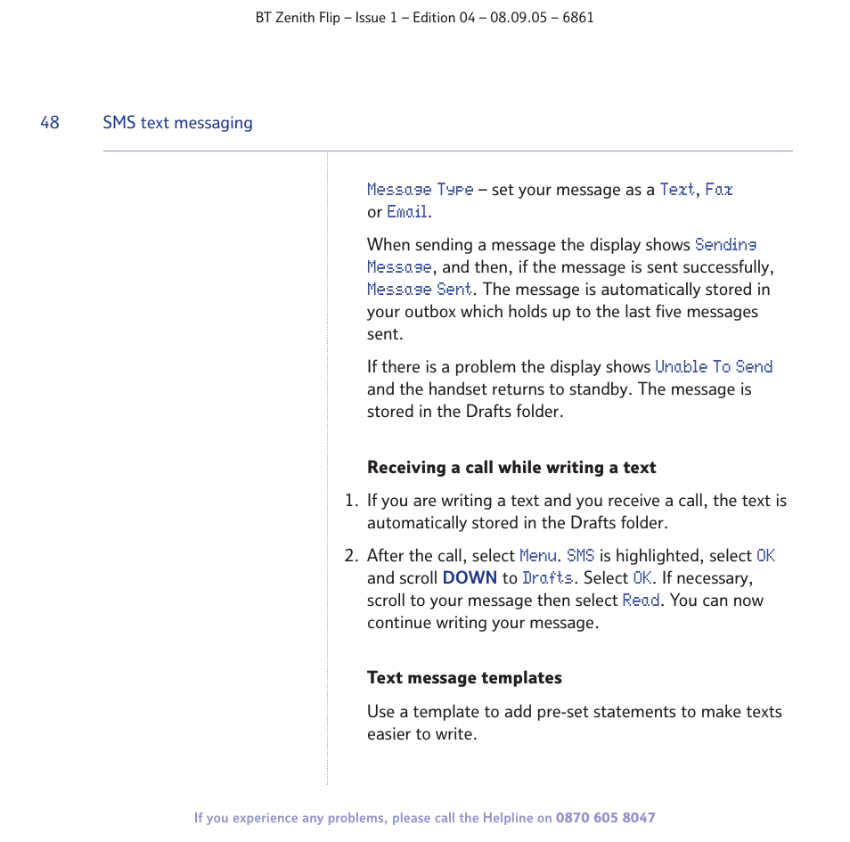 BT Zenith Flip 6861 User Manual | Page 48 / 88