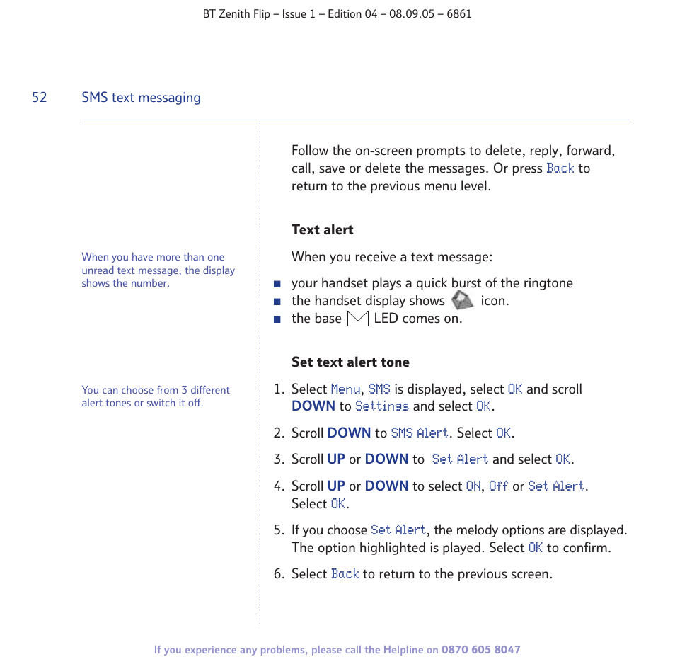 BT Zenith Flip 6861 User Manual | Page 52 / 88