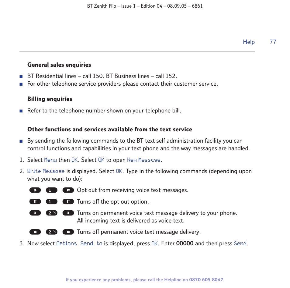 BT Zenith Flip 6861 User Manual | Page 77 / 88