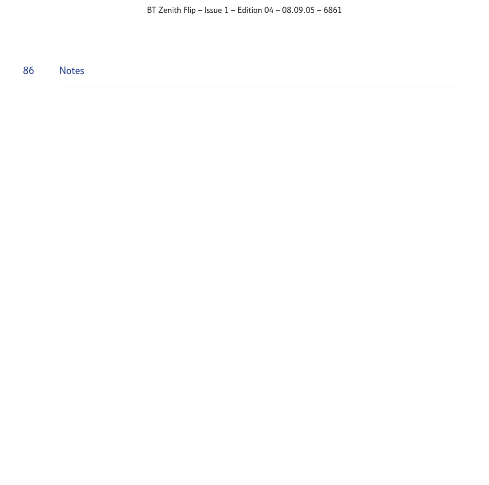 BT Zenith Flip 6861 User Manual | Page 86 / 88