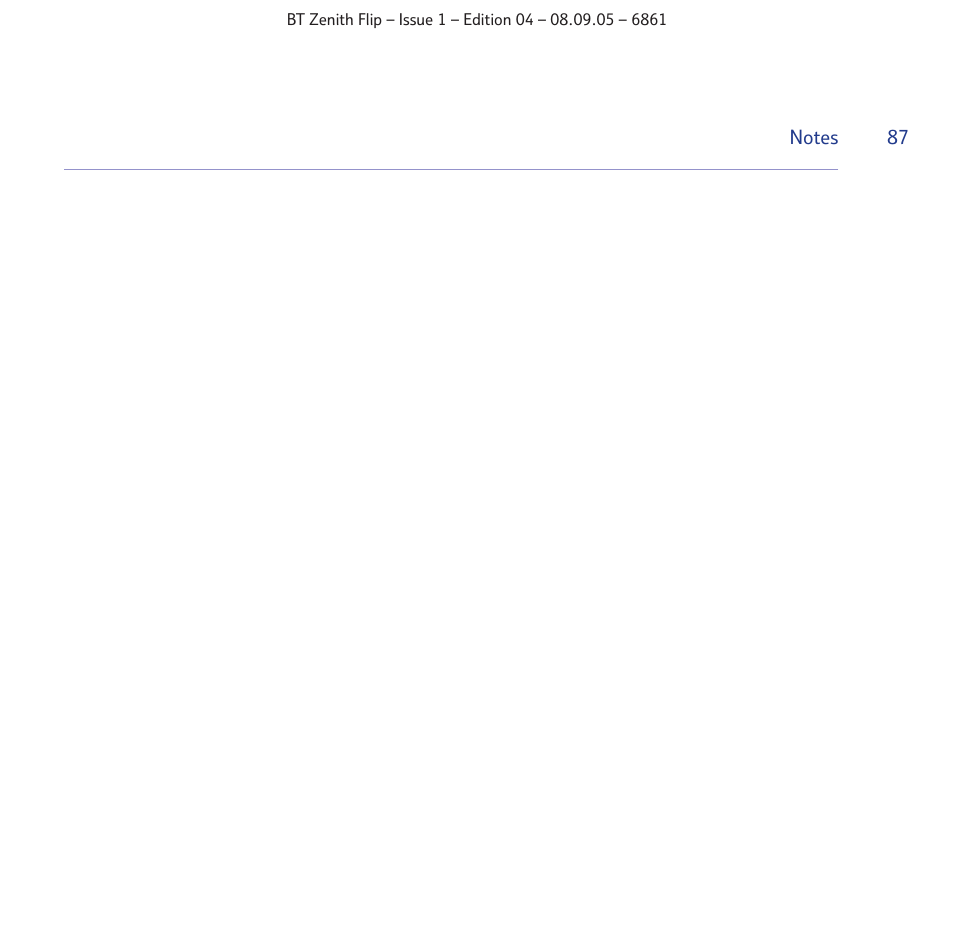 BT Zenith Flip 6861 User Manual | Page 87 / 88