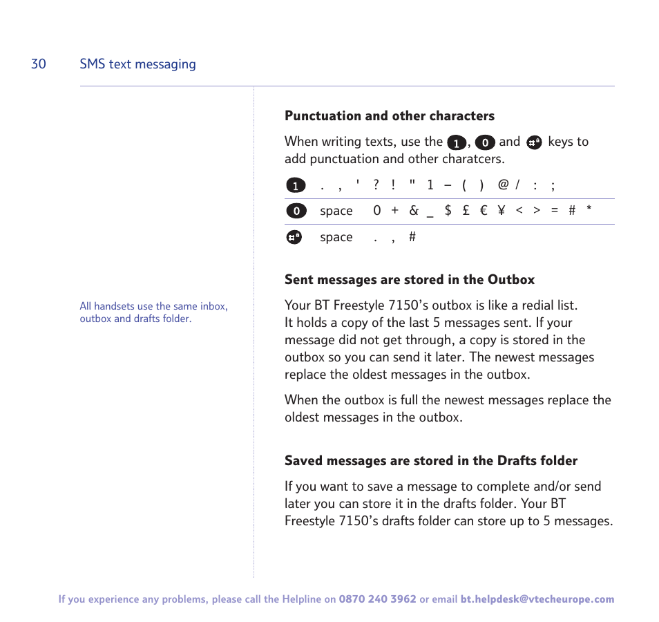 BT FREESTYLE 7150 User Manual | Page 30 / 80
