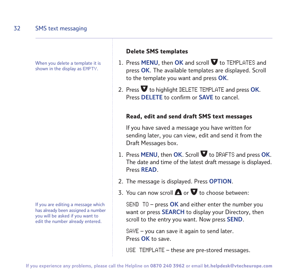 BT FREESTYLE 7150 User Manual | Page 32 / 80