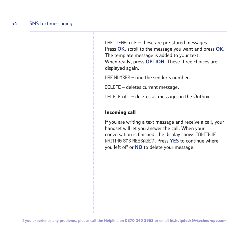 BT FREESTYLE 7150 User Manual | Page 34 / 80