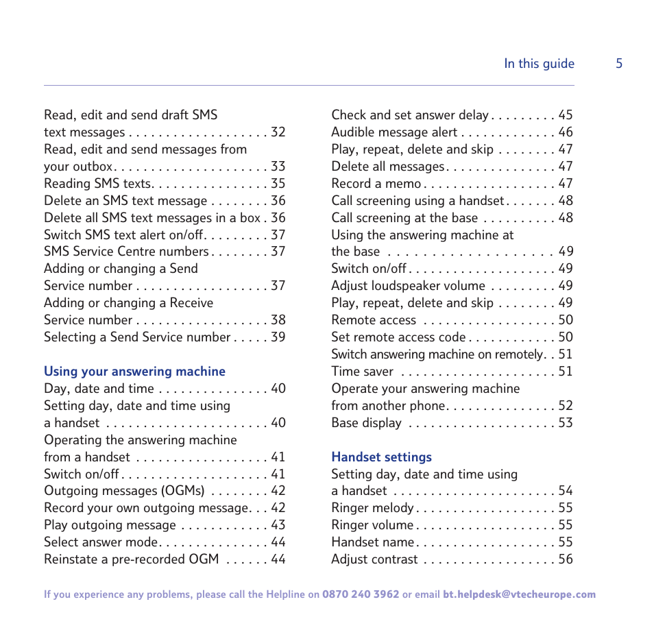 BT FREESTYLE 7150 User Manual | Page 5 / 80