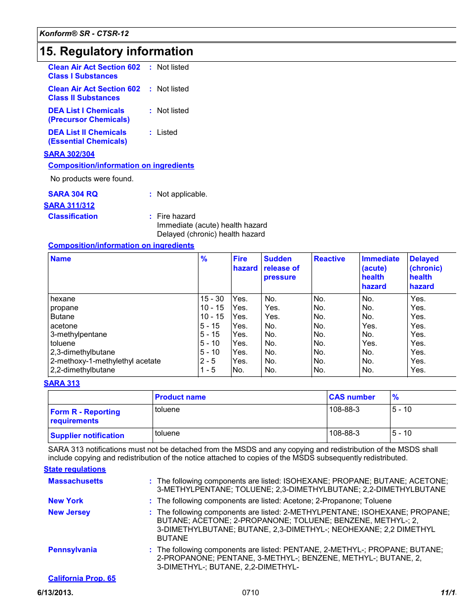 Regulatory information | Chemtronics Konform SR CTSR-12 User Manual | Page 11 / 13