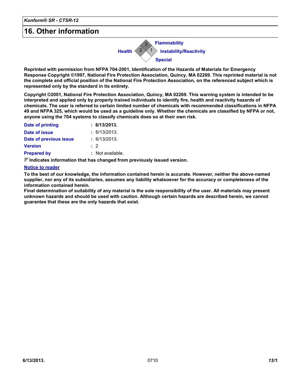 Other information | Chemtronics Konform SR CTSR-12 User Manual | Page 13 / 13