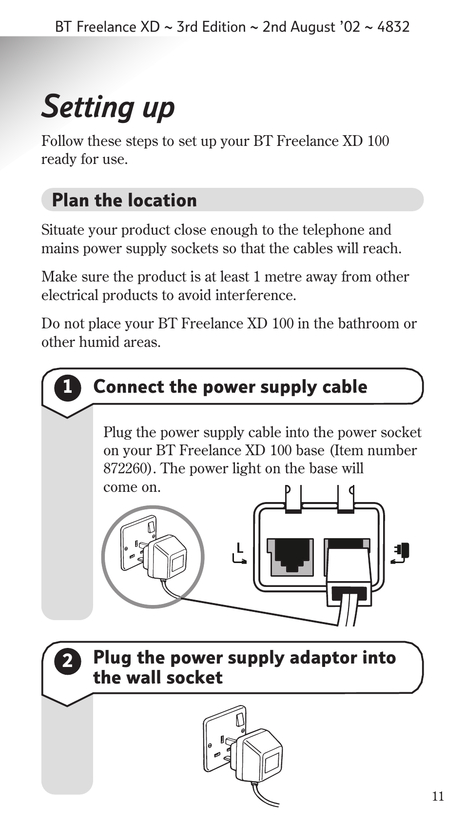 Setting up | BT Studio Twin User Manual | Page 12 / 37