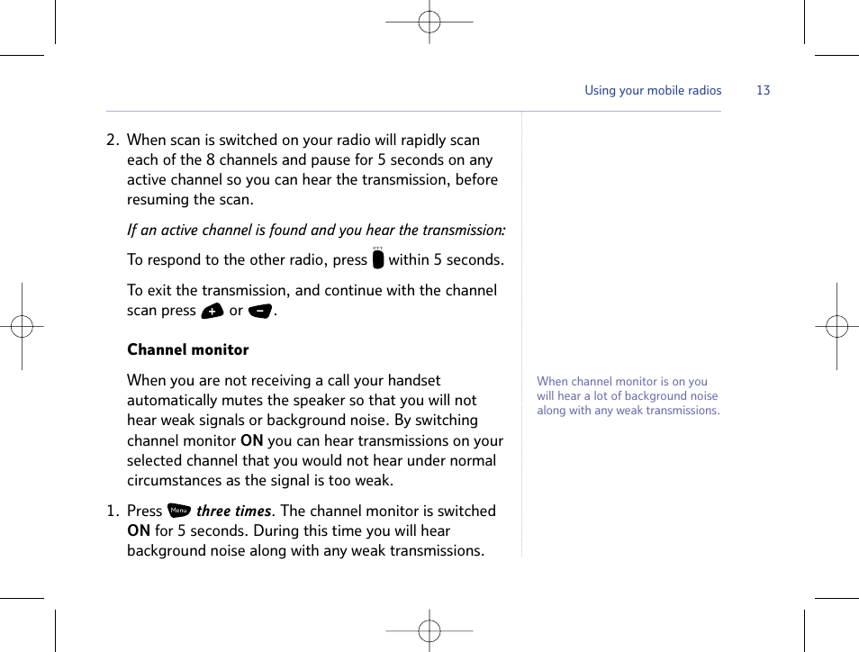 BT Mobile Radio User Manual | Page 13 / 22