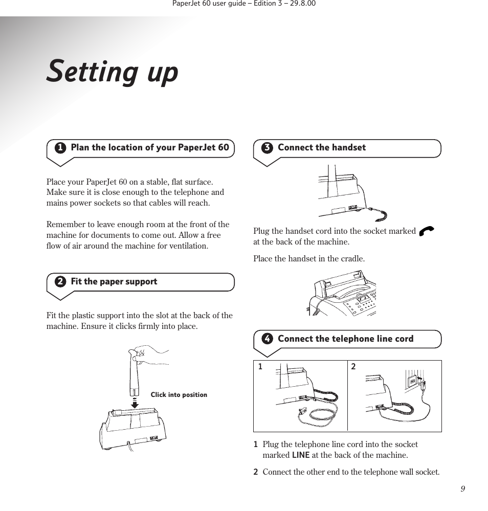 Setting up | BT 60 User Manual | Page 11 / 65