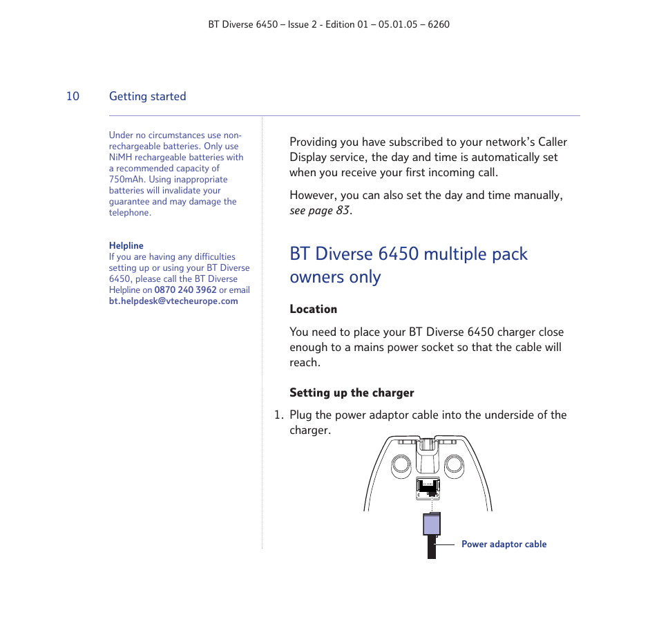Bt diverse 6450 multiple pack owners only | BT Diverse 6450 User Manual | Page 10 / 98