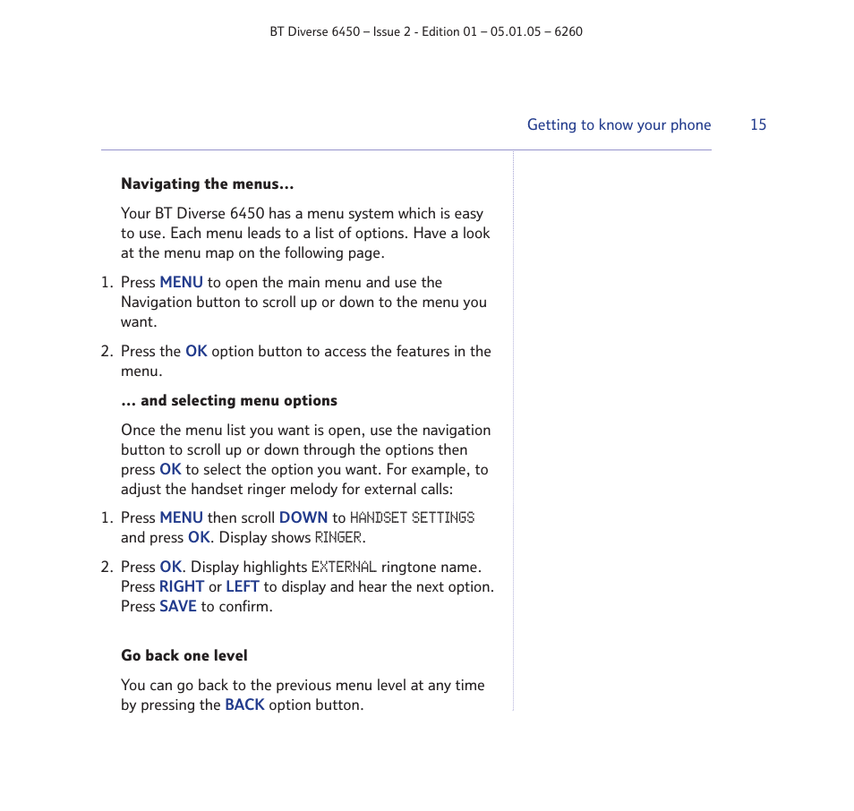 BT Diverse 6450 User Manual | Page 15 / 98