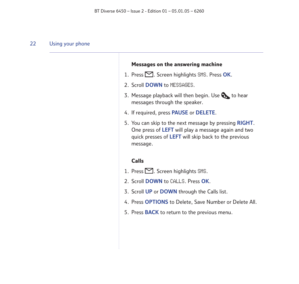 BT Diverse 6450 User Manual | Page 22 / 98