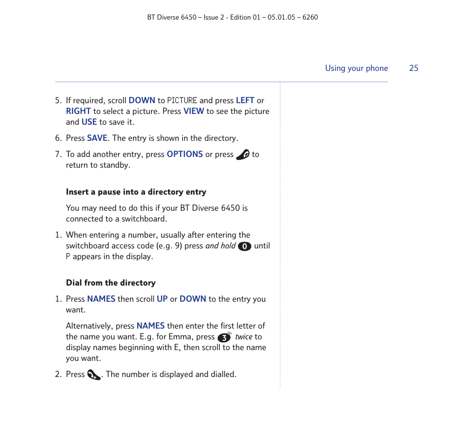BT Diverse 6450 User Manual | Page 25 / 98