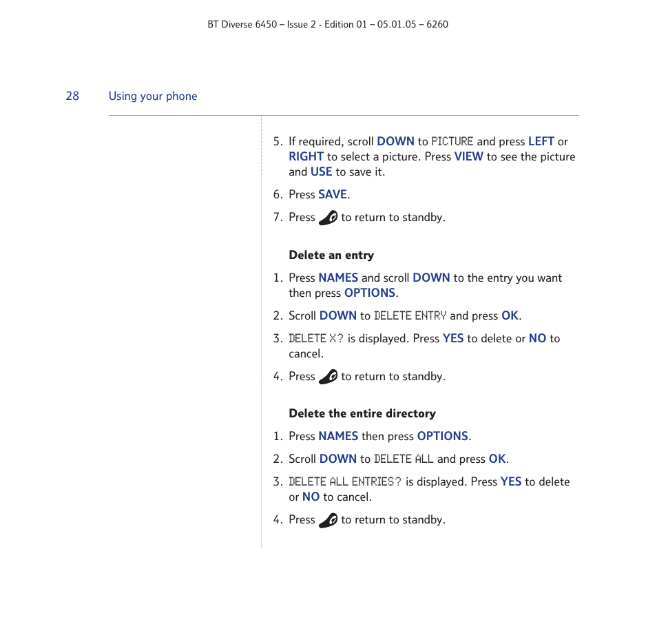 BT Diverse 6450 User Manual | Page 28 / 98